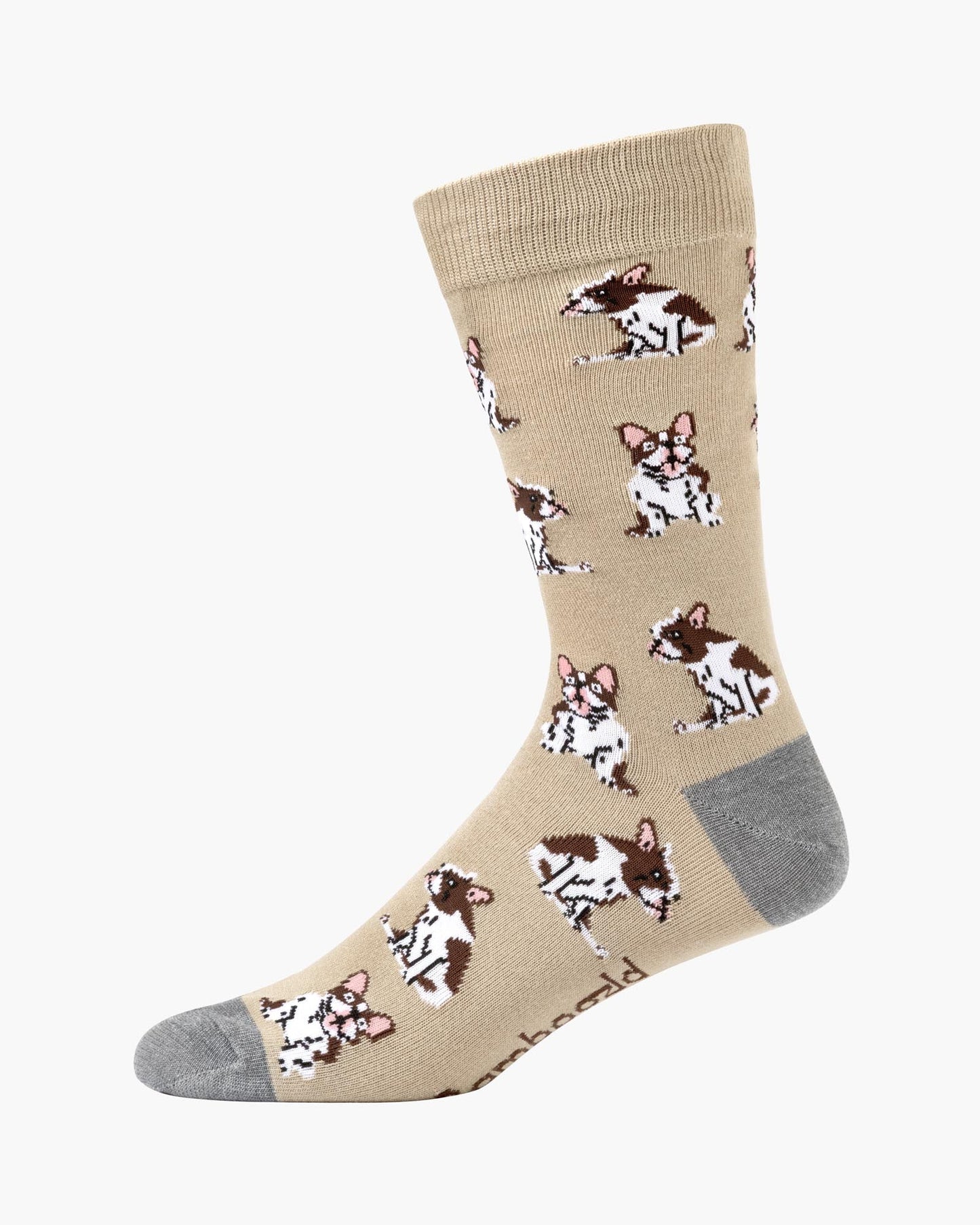 Mens French Bulldog Bamboo Sock
