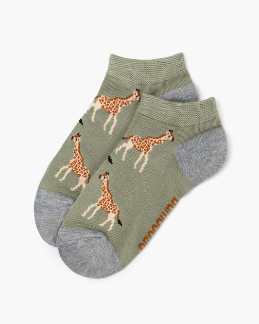 Womens Giraffe Bamboo Ankle Sock