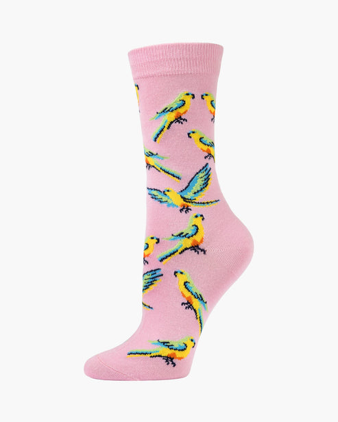 Orange Belly Parrot Bamboo Socks