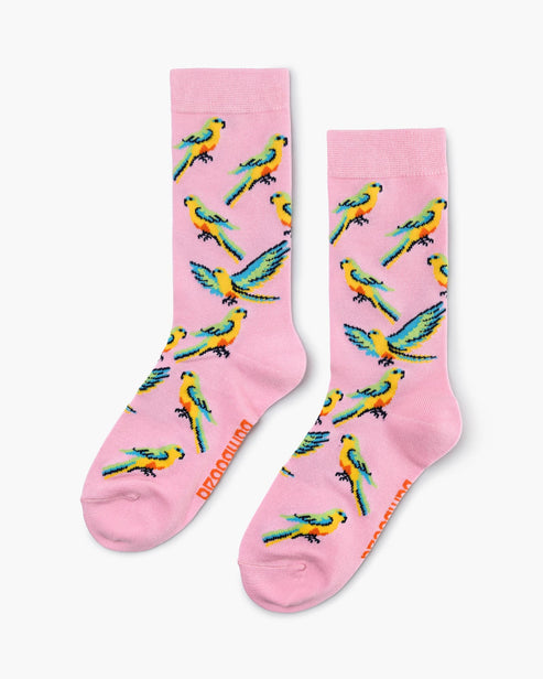 Orange Belly Parrot Bamboo Socks