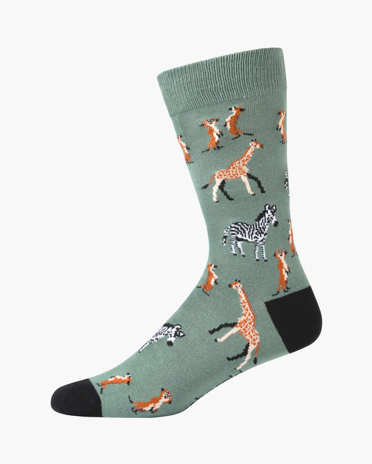 Mens Bamboo Socks - Safari