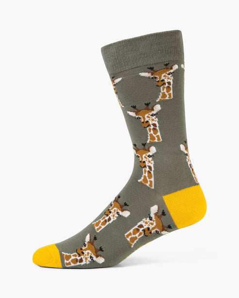 Mens Giraffe Bamboo Socks