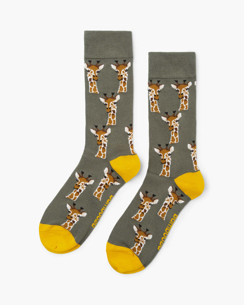 Mens Giraffe Bamboo Socks