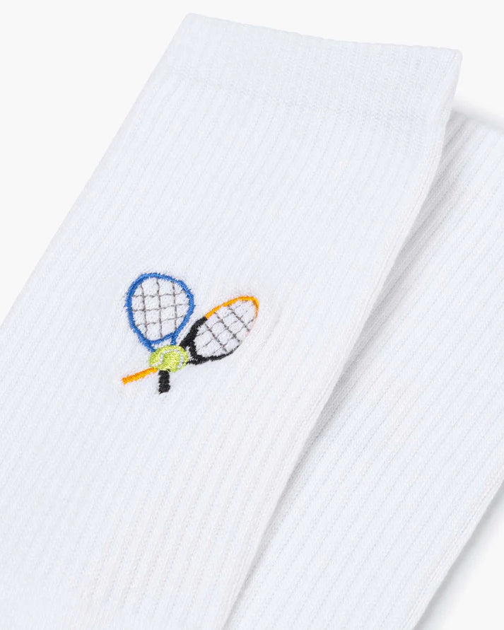 Mens Bamboo Sport Crew Sock - Tennis