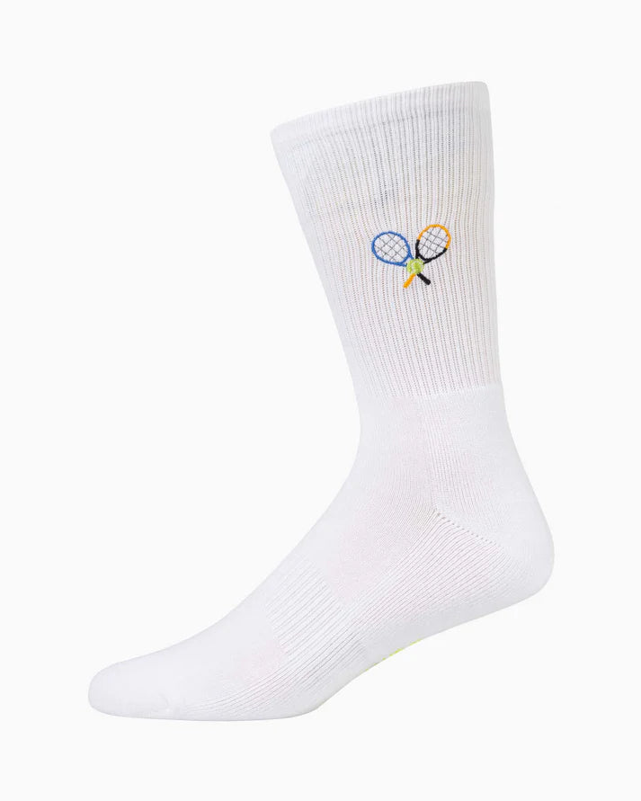 Mens Bamboo Sport Crew Sock - Tennis
