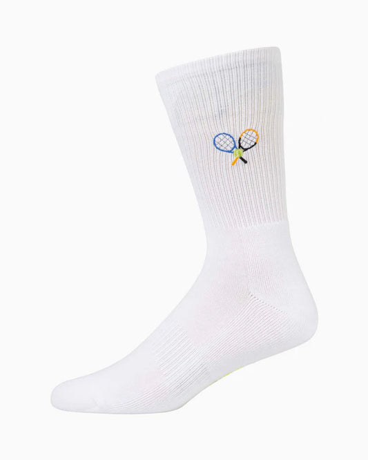 Mens Bamboo Sport Crew Sock - Tennis