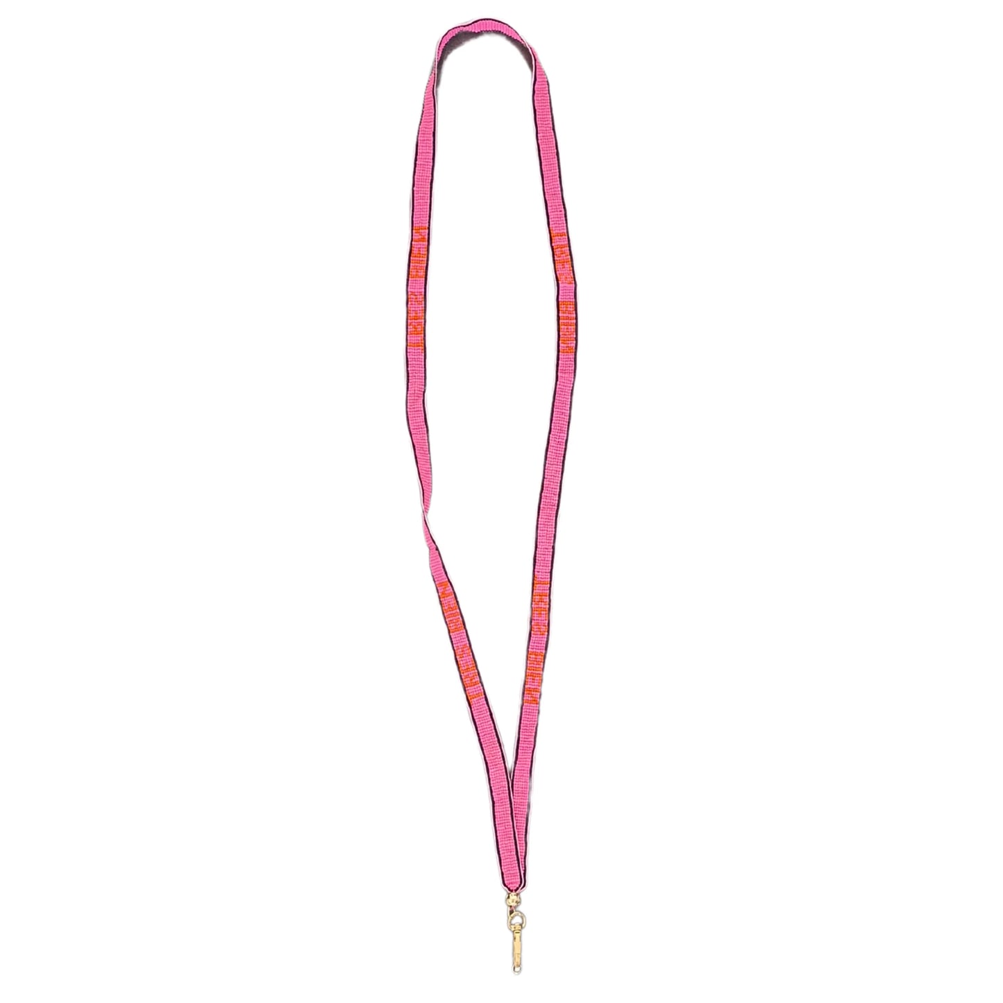 Beaded Lanyard Pink