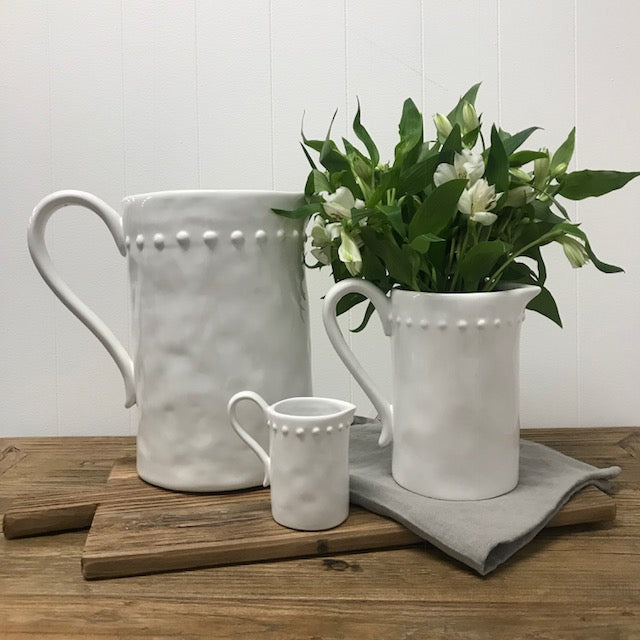 Ceramic Jug with dot emboss - Large
