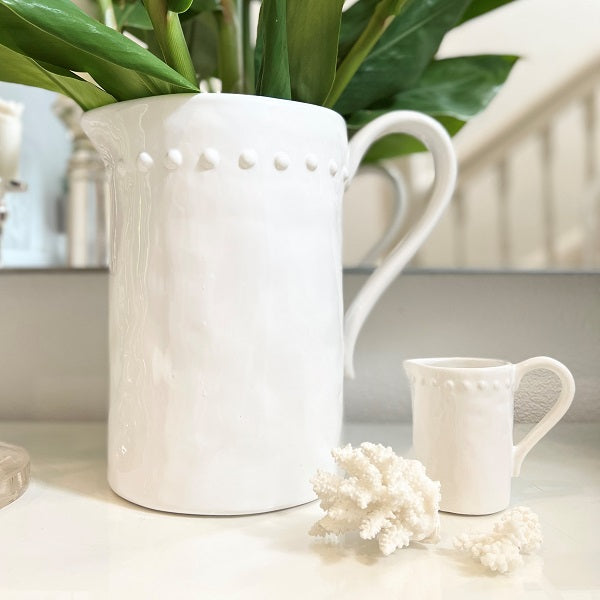 Ceramic Jug with dot emboss - Large