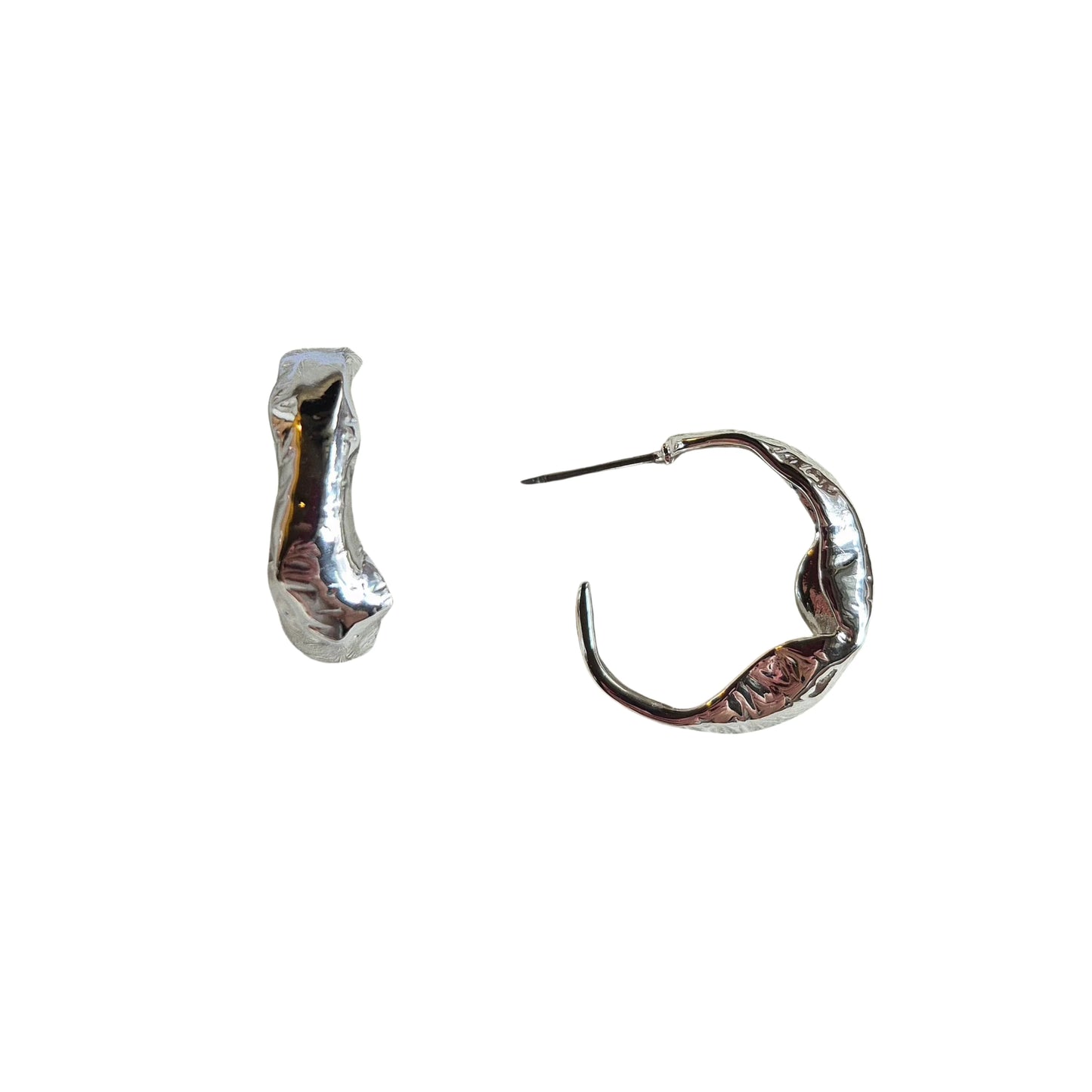 Silver Glow Hoop Earring