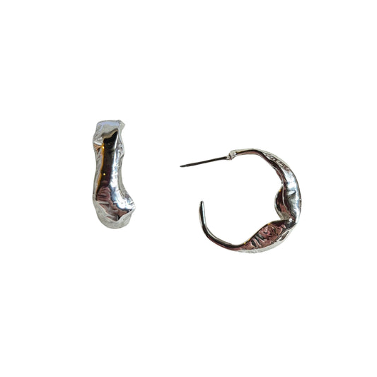 Silver Glow Hoop Earring