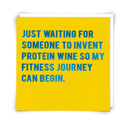 Protein Wine Greeting Card