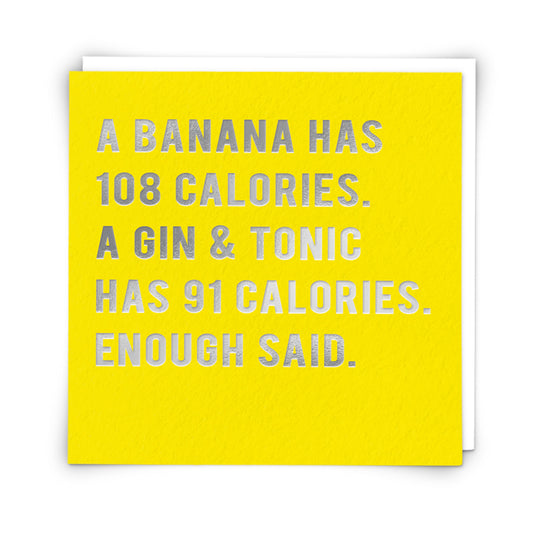 Gin & Tonic Calories Greeting Card