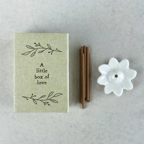 Little Porcelain Flower Incense Holder Set
