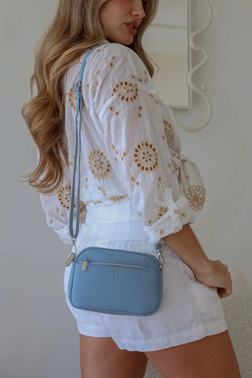 Mobile Pocket Zip Bag Blue