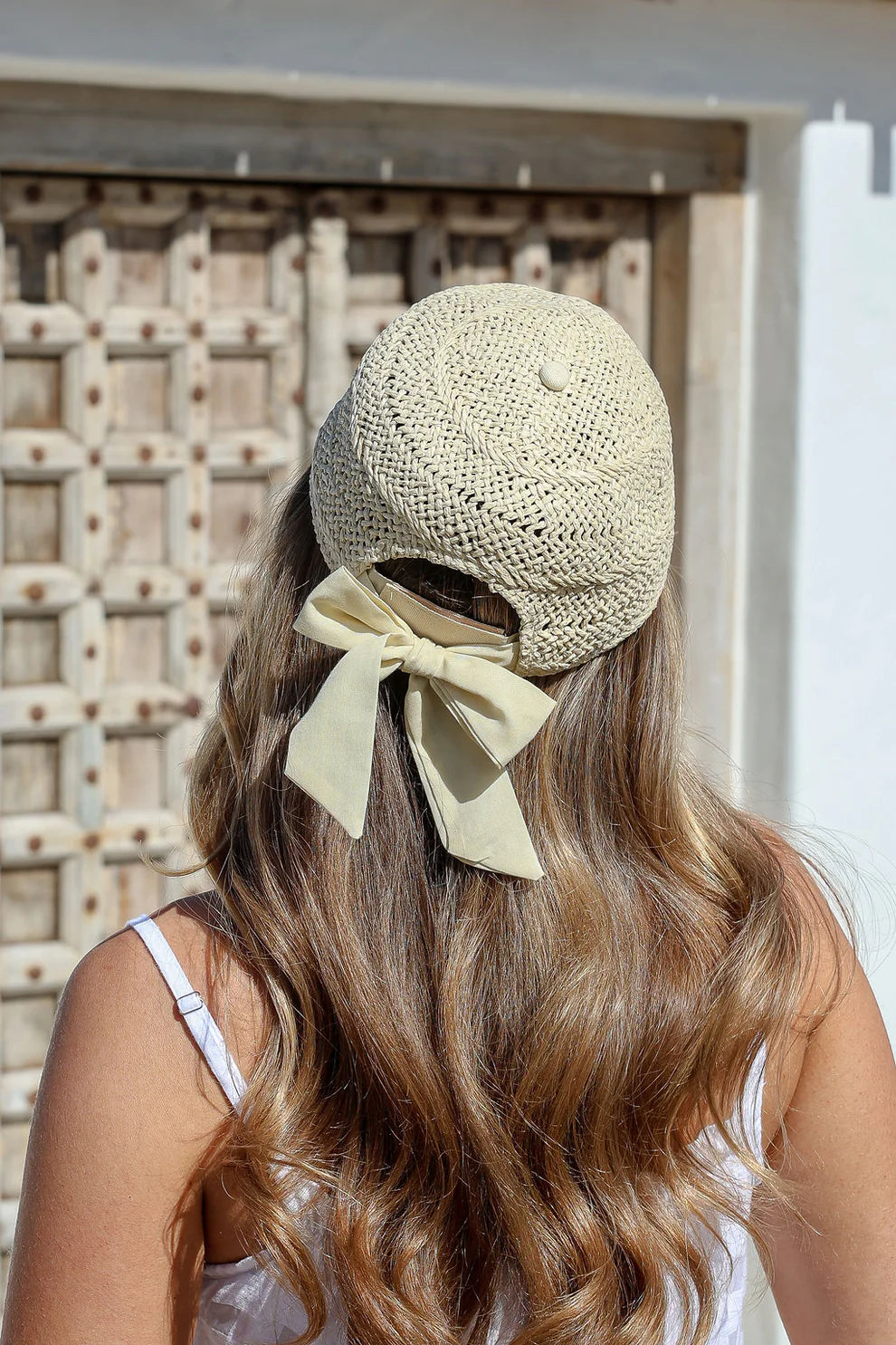 Woven Straw Cap Natural