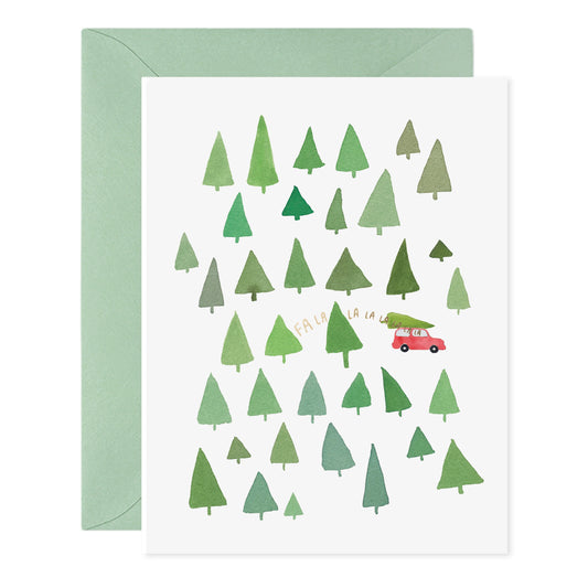 Fa La La La La Trees Holiday Card