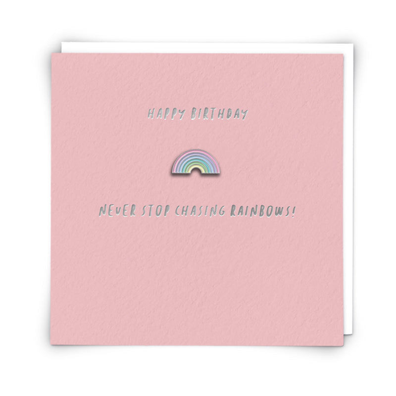 Rainbow Enamel Pin Greeting Card