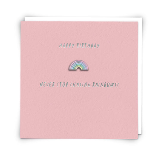 Rainbow Enamel Pin Greeting Card