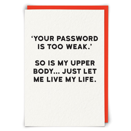 Password Greeting Card