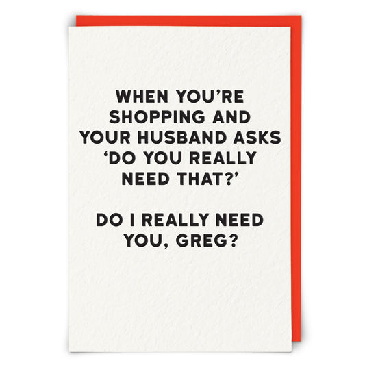 Shopping Greeting Card
