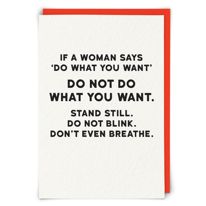Don't Breathe Greeting Card