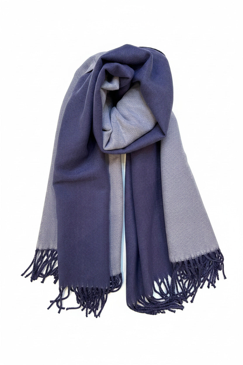 Double-sided Cashmere Scarf - Purple & Lilac