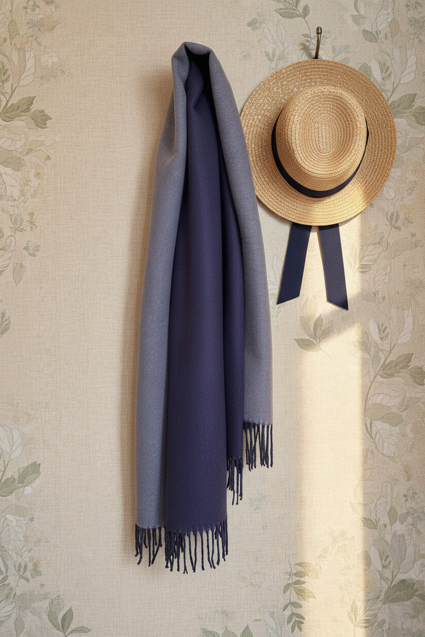 Double-sided Cashmere Scarf - Purple & Lilac