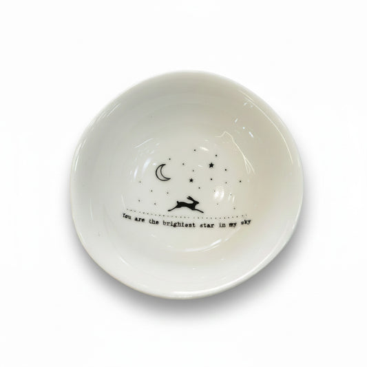 Wobbly Porcelain Bowl - You Are The Brightest Star In My Sky