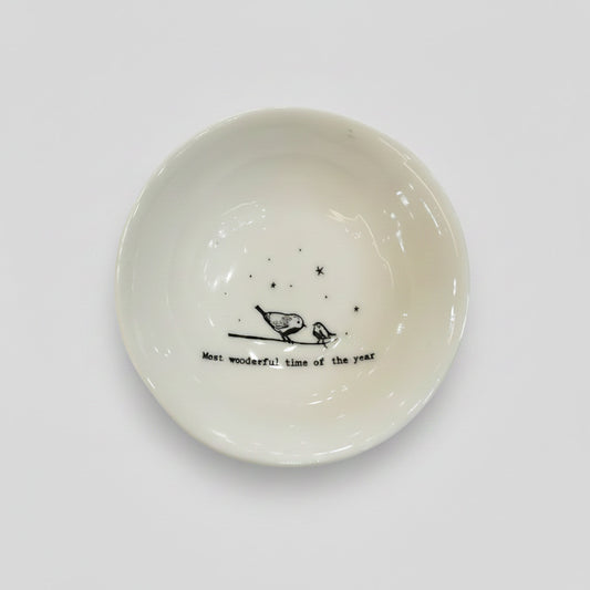 Wobbly Porcelain Bowl - Most Wonderful Time Of The Year
