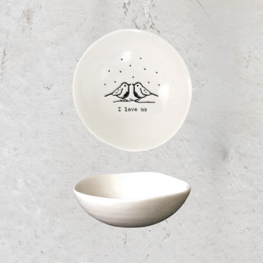 Wobbly Porcelain Bowl Small - I love Us