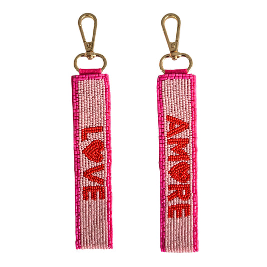 Amore Love Beaded Keychain