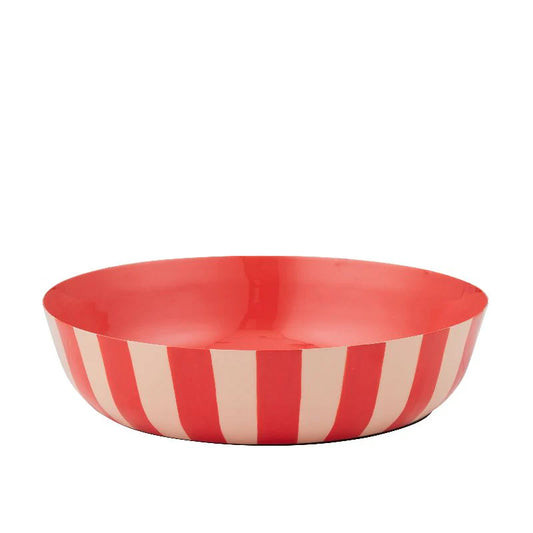 Linear Metal Bowl - Nude / Tomato