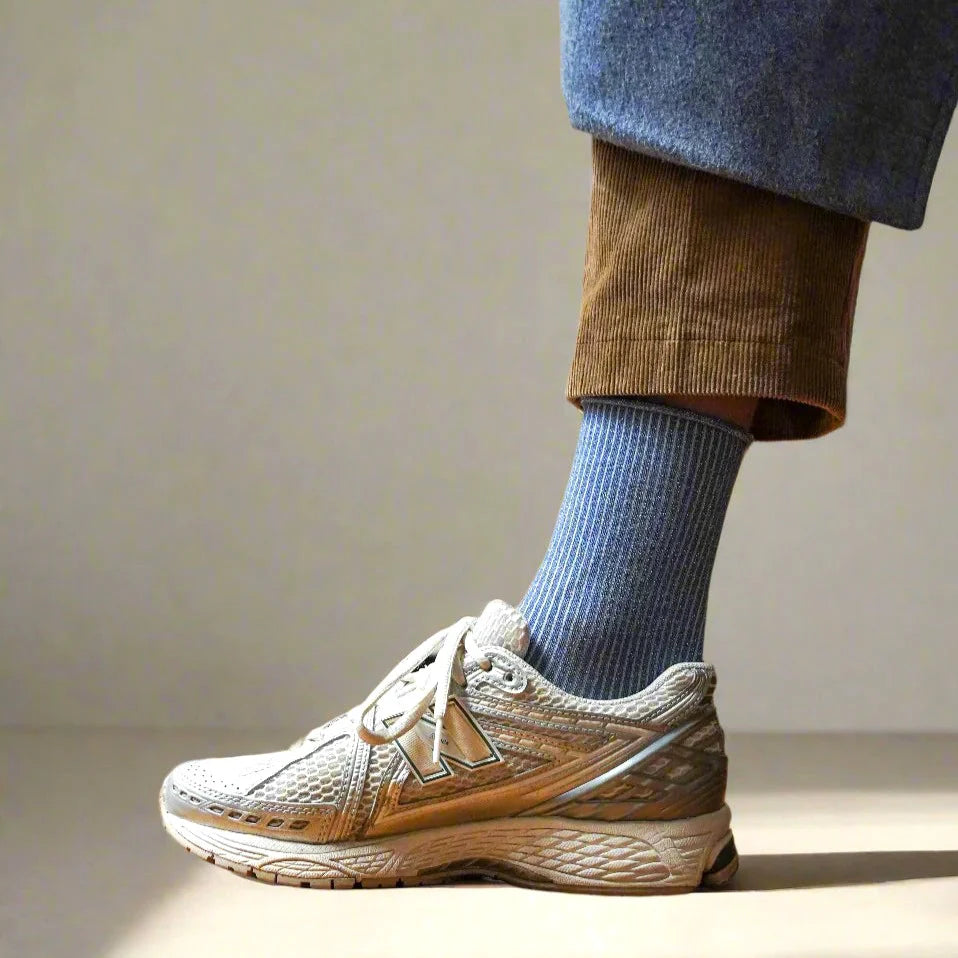 Glitter Lurex Socks Blue