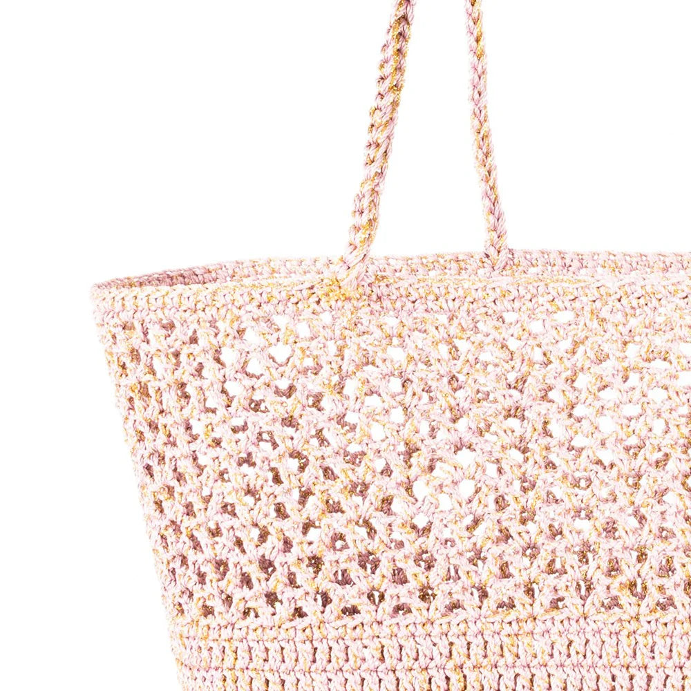 ROMY Pink Gold - Crochet Basket