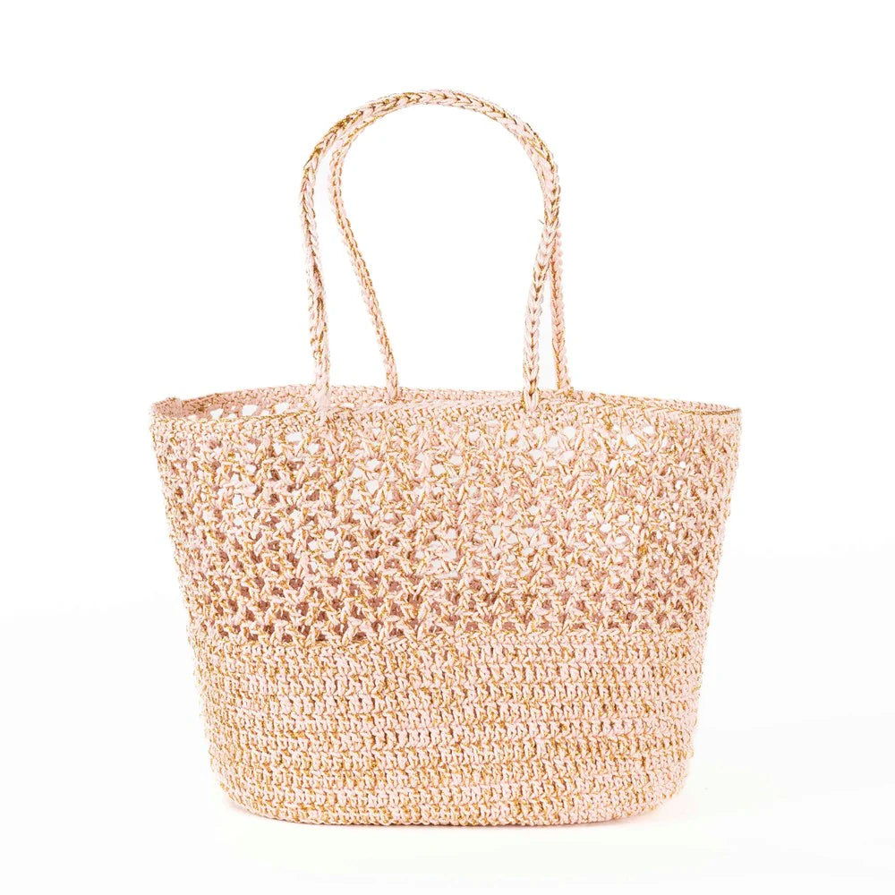 ROMY Pink Gold - Crochet Basket