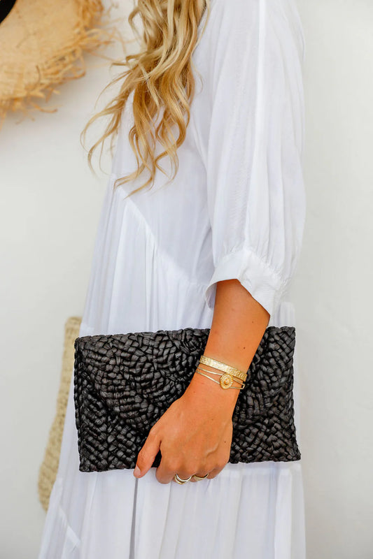Woven Clutch Black