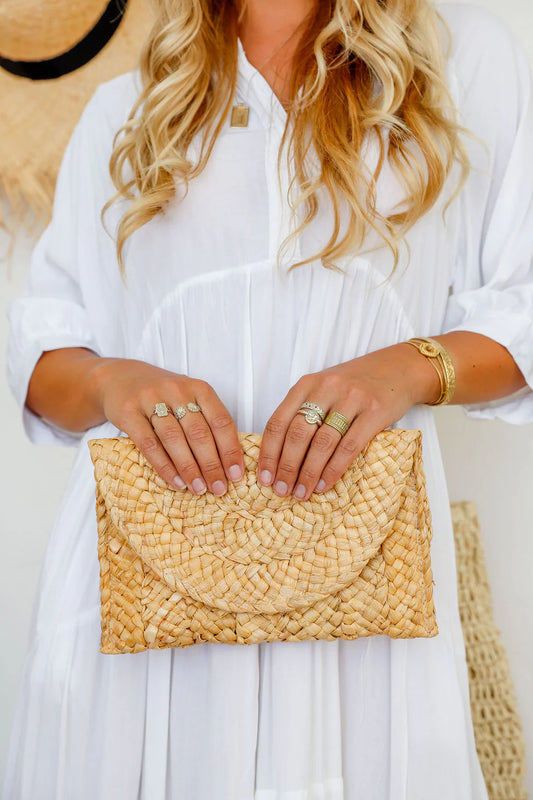 Woven Clutch Natural