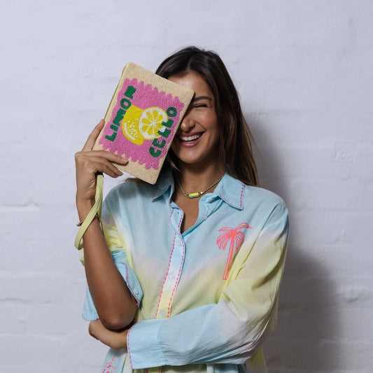 Limoncello Beaded Pouch