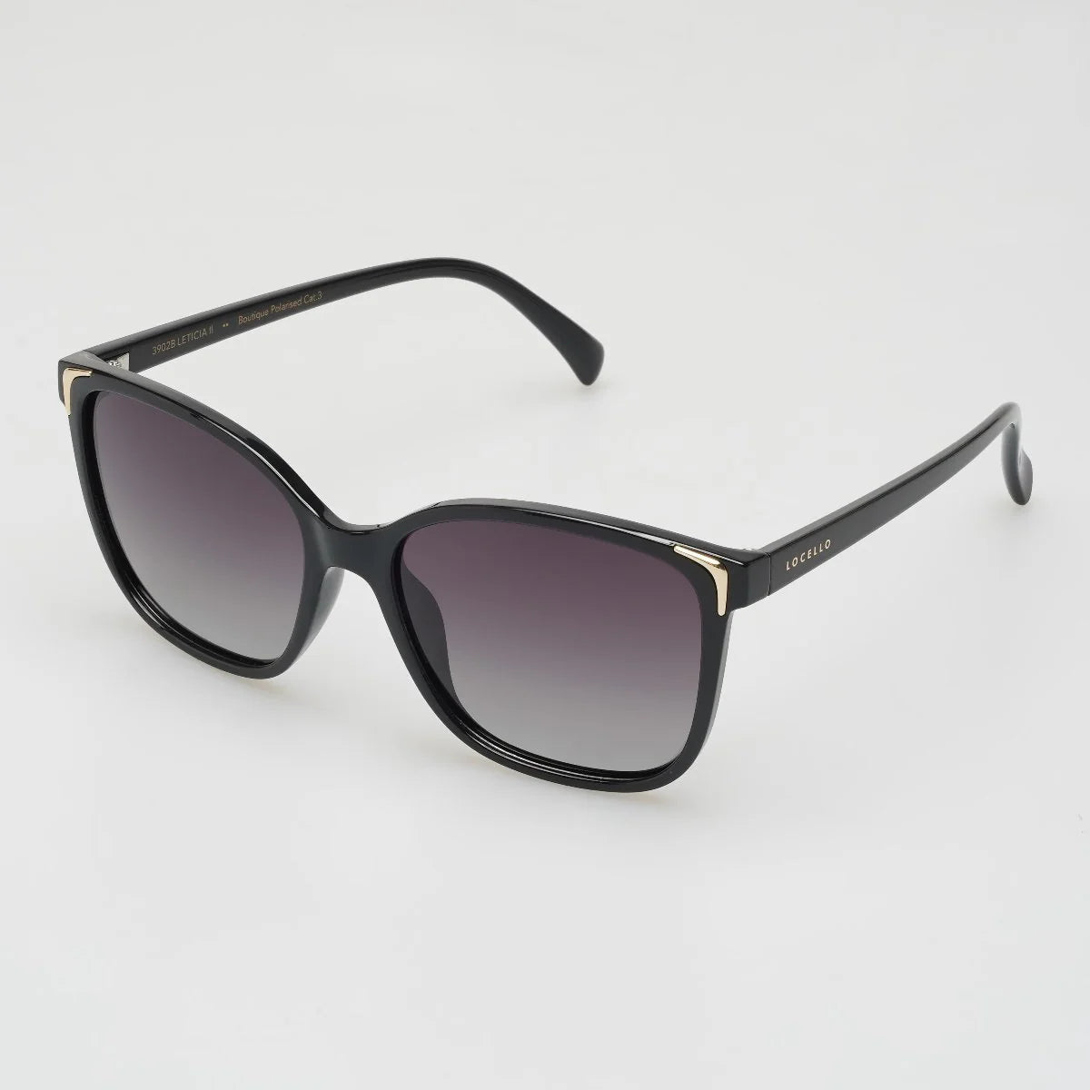 Leticia II - Black Shimmer Sunglasses