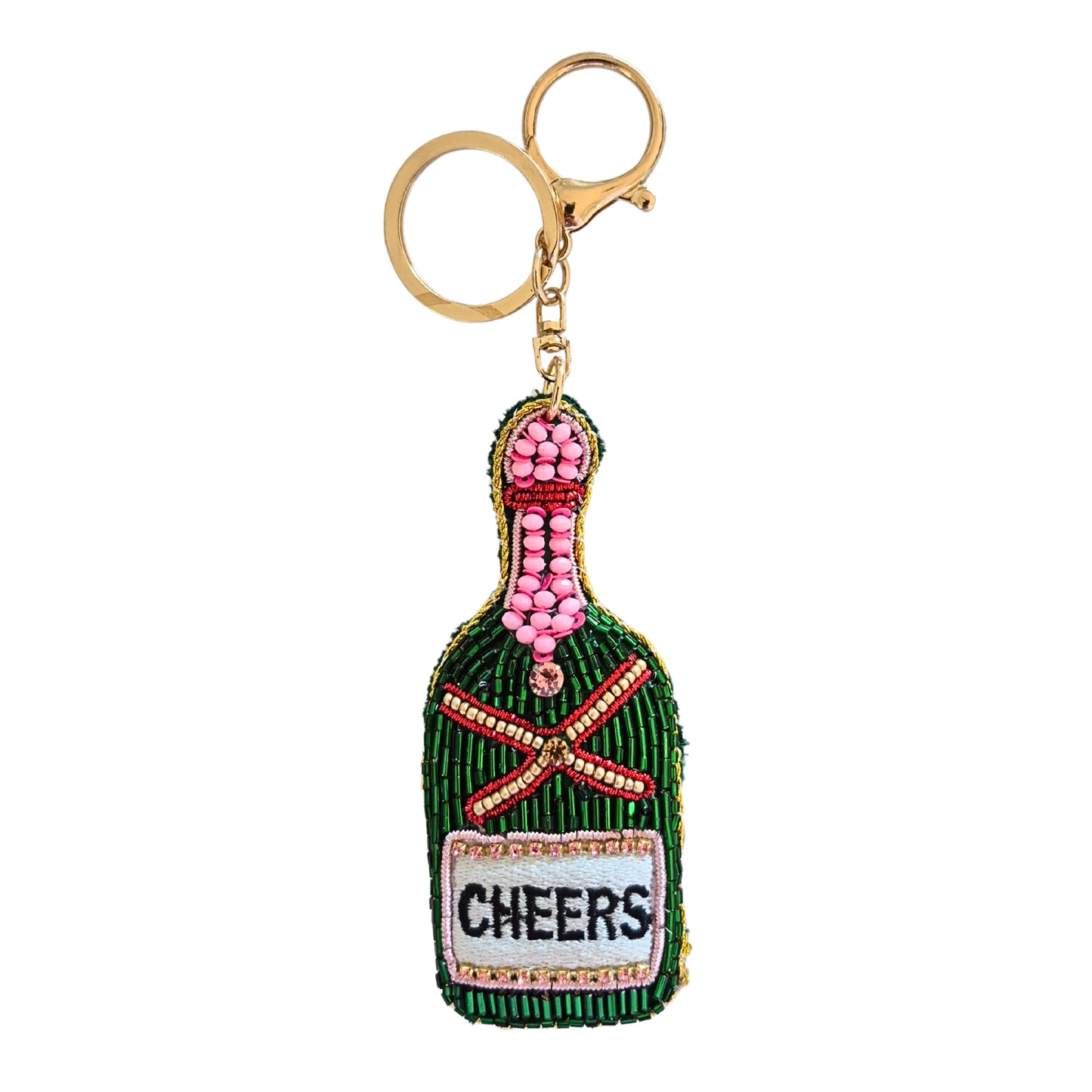 Drink Beaded Keychain