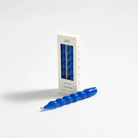Spire Candle Sticks Cobalt