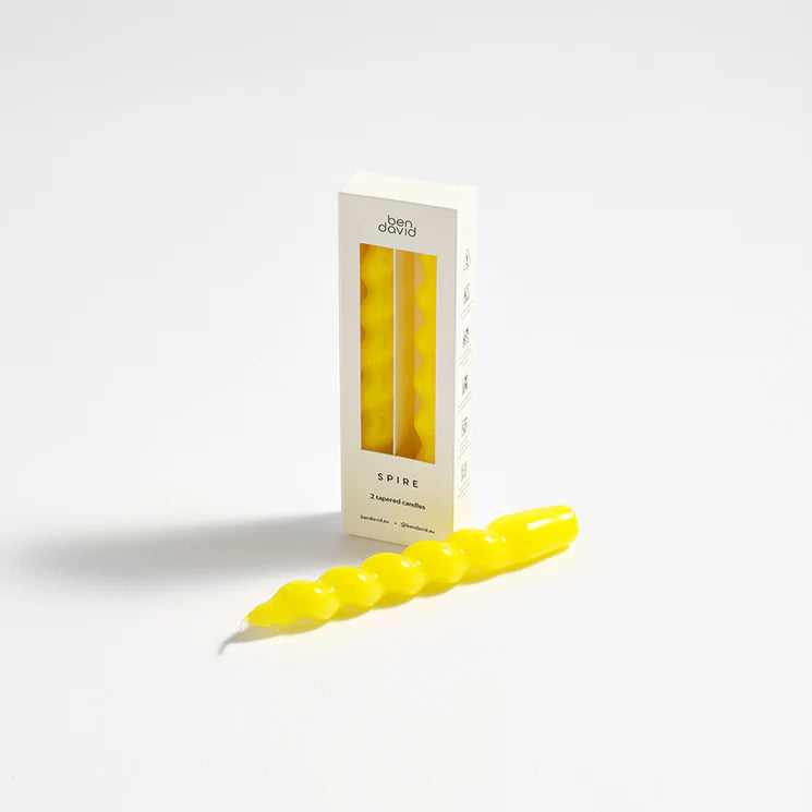 Spire Candle Sticks Yellow