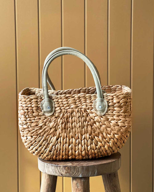 Suede Handle Harvest Basket