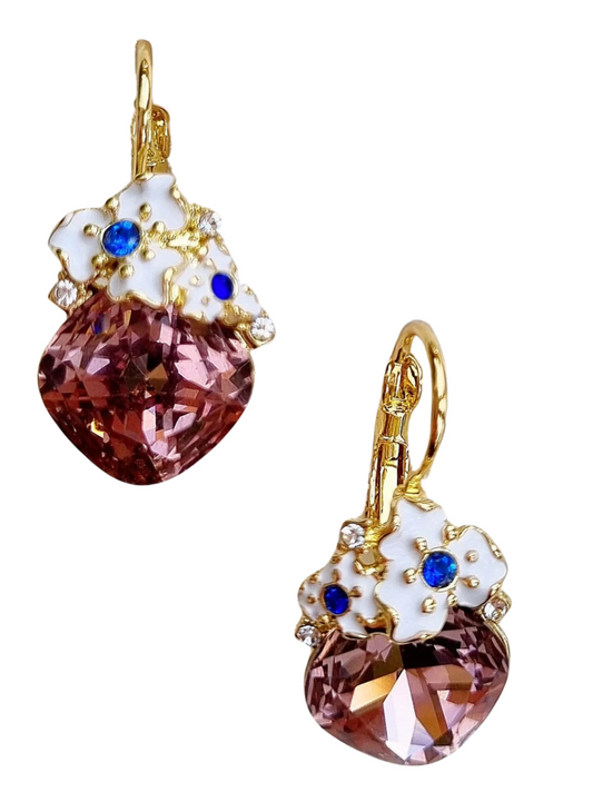 Amaris Gem Earring Purple