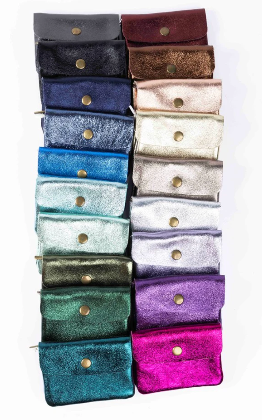 Coin Purse Metallic Navy