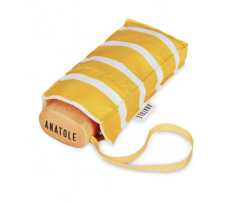 Micro Umbrella Yellow with White Stripes Gabin