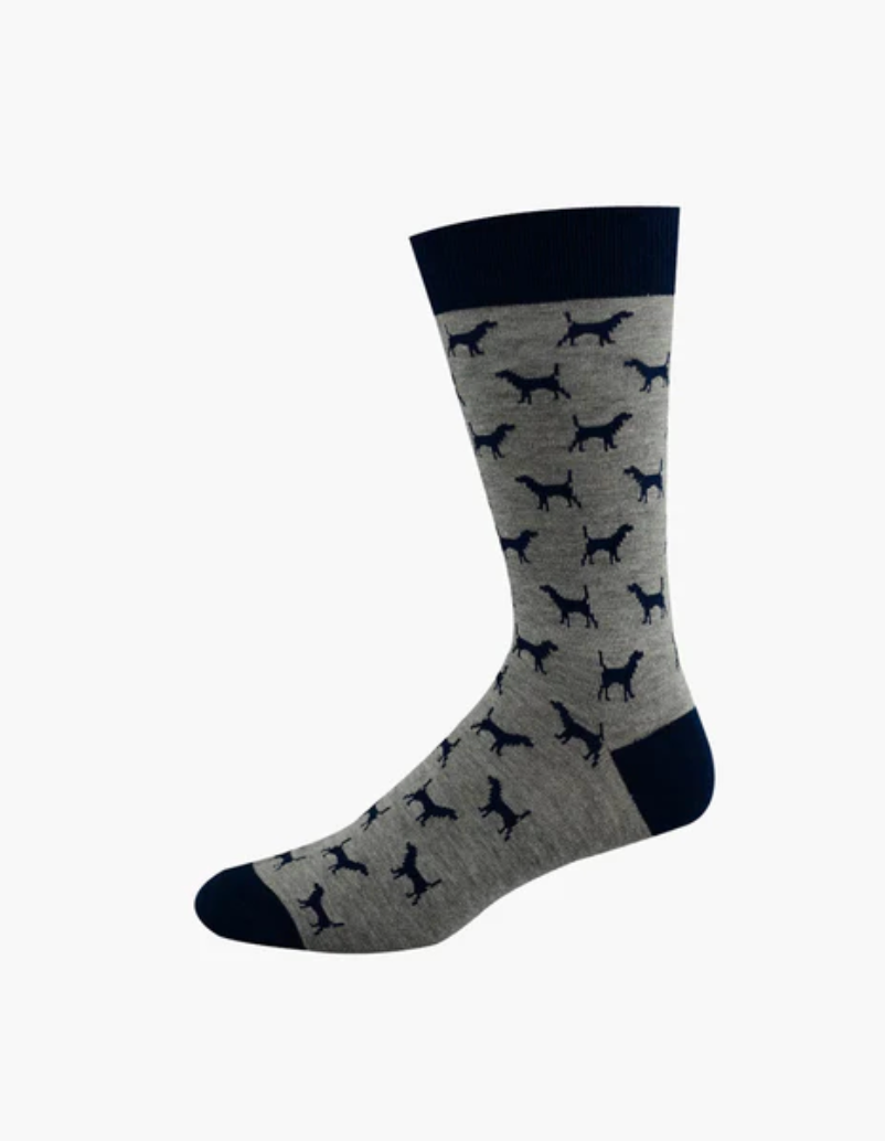 Mens Ditsy Dog Bamboo Sock