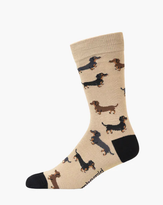 Mens Dash Pups Bamboo Sock