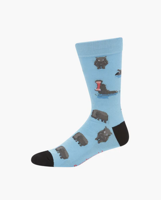 Mens Hungry Hippo Bamboo Sock